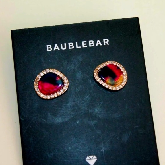 BaubleBar Jewelry - BaubleBar Multi Color Art Glass Crystal Earrings